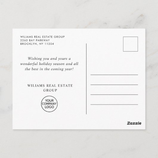 Ornament Kerst Zakelijke Groet Vakantie Briefkaart (Achterkant)