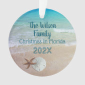 Ornament kerstbalken voor familie (voorkant)