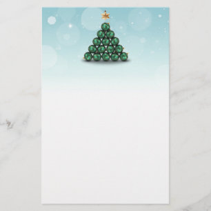 Ornament kerstboom - briefpapier briefhoofd