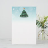 Ornament kerstboom - briefpapier briefhoofd (Staand voorkant)