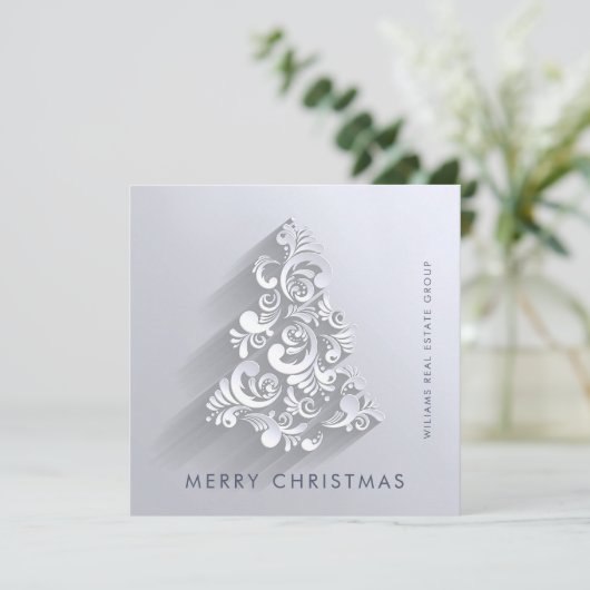 Ornament Kerstboom Corporate Greeting Feestdagenkaart (Staand voorkant)