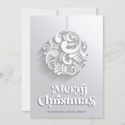 Ornament Kerstboom Corporate Greeting Feestdagenkaart (Voorkant)