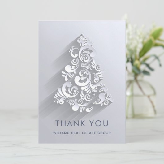 Ornament Kerstboom Corporate Holiday Bedankkaart (Staand voorkant)