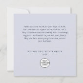 Ornament Kerstboom Corporate Holiday Bedankkaart (Achterkant)