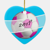 Ornament kerstboom voor vrouw Voetbalspeler (Achterkant)