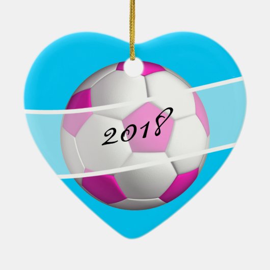 Ornament kerstboom voor vrouw Voetbalspeler (Achterkant)