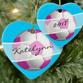 Ornament kerstboom voor vrouw Voetbalspeler