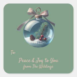  Ornament Kerstcadeau Label Label Stickers