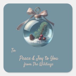  Ornament Kerstcadeau Label Label Stickers