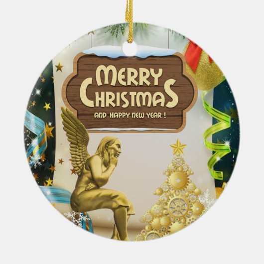 Ornament kerstcirkel, Angel (Achterkant)