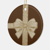 Ornament kerstcirkel, beige Bow (Links)