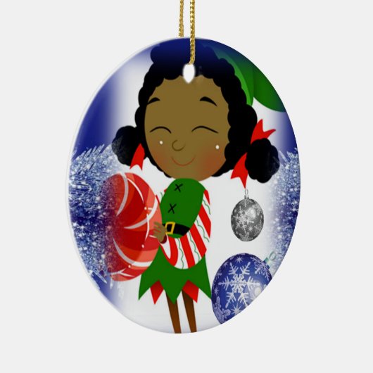 Ornament kerstcirkel, Elf (Rechts)