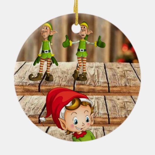 Ornament kerstcirkel, Elf (Achterkant)