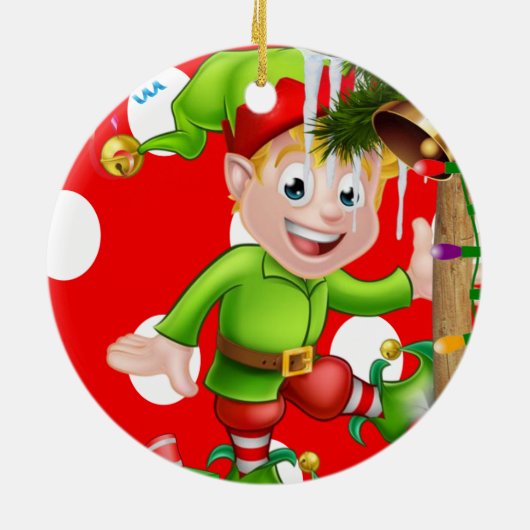 Ornament kerstcirkel, Elf (Achterkant)