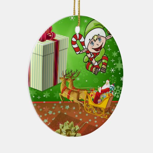 Ornament kerstcirkel, Elf (Rechts)