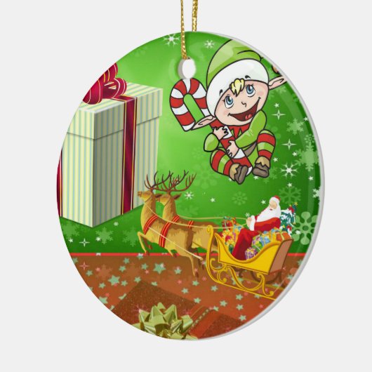 Ornament kerstcirkel, Elf (Links)