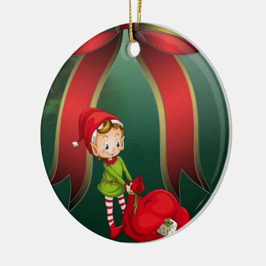 Ornament kerstcirkel, Elf (Links)