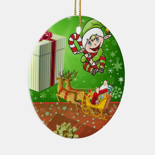 Ornament kerstcirkel, Elf (Rechts)