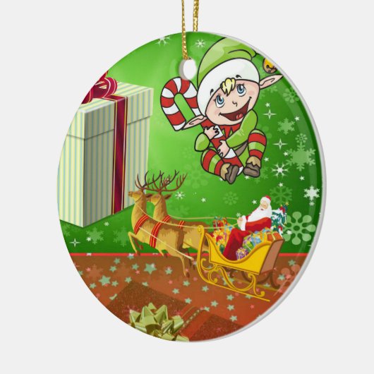 Ornament kerstcirkel, Elf (Links)