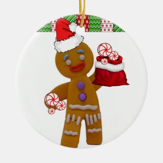 Ornament kerstcirkel, Gingerbreadman (Voorkant)