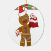 Ornament kerstcirkel, Gingerbreadman (Links)