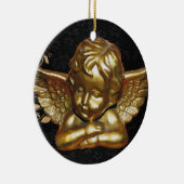 Ornament kerstcirkel, Gold Angel (Rechts)