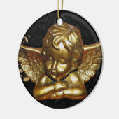 Ornament kerstcirkel, Gold Angel (Links)