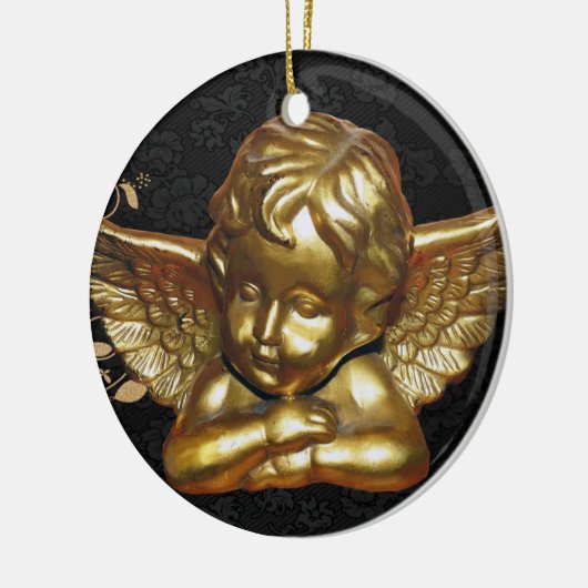 Ornament kerstcirkel, Gold Angel (Links)