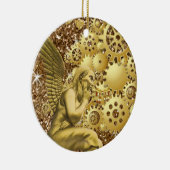 Ornament kerstcirkel, Gold Angel (Rechts)