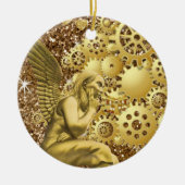 Ornament kerstcirkel, Gold Angel (Voorkant)