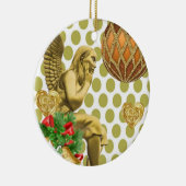 Ornament kerstcirkel, Gold Angel (Rechts)