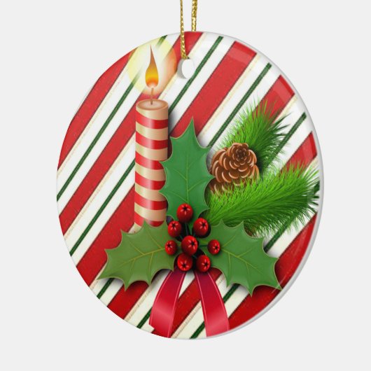 Ornament kerstcirkel, kerstkaars (Links)