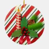 Ornament kerstcirkel, kerstkaars (Achterkant)