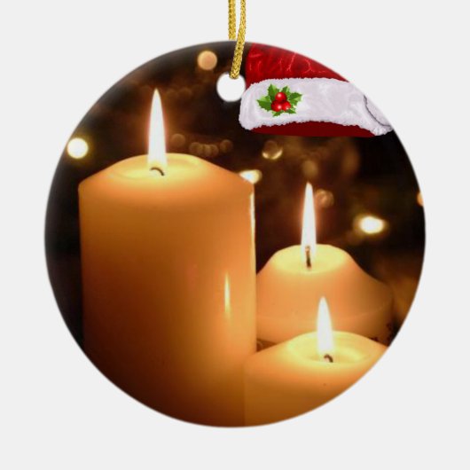Ornament kerstcirkel, kerstkaars (Voorkant)