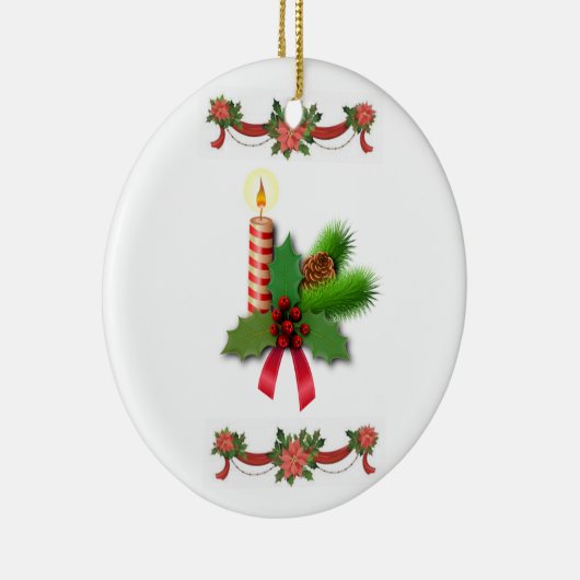 Ornament kerstcirkel, kerstkaars (Rechts)