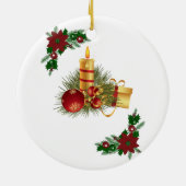 Ornament kerstcirkel, kerstkaars (Achterkant)