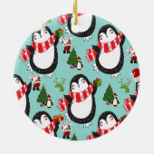 Ornament kerstcirkel, pinguïn (Achterkant)