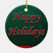Ornament kerstcirkel Prettige feestdagen (Voorkant)