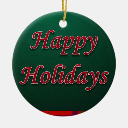 Ornament kerstcirkel Prettige feestdagen (Voorkant)
