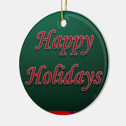 Ornament kerstcirkel Prettige feestdagen (Links)