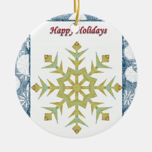 Ornament kerstcirkel Prettige feestdagen (Voorkant)