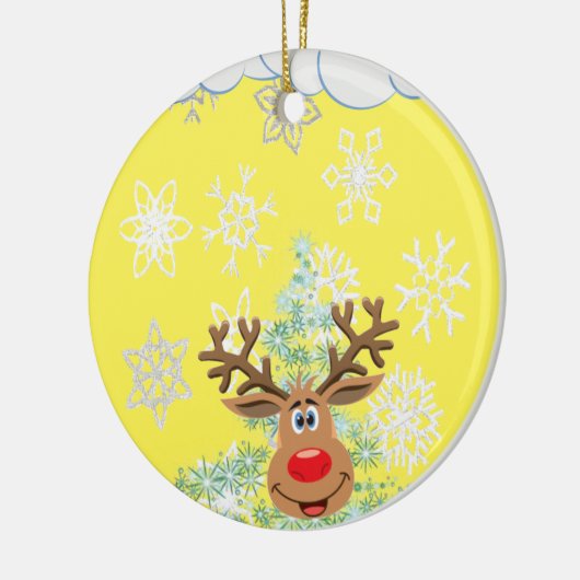 Ornament kerstcirkel, rendiertje (Links)