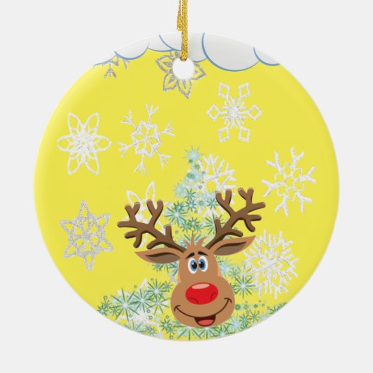 Ornament kerstcirkel, rendiertje (Achterkant)