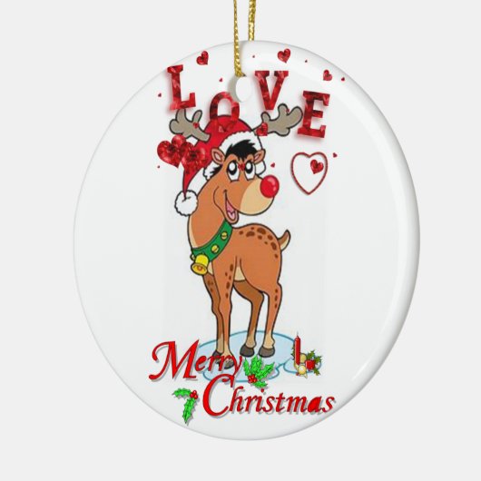 Ornament kerstcirkel, rendiertje (Links)