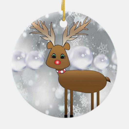 Ornament kerstcirkel, rendiertje (Achterkant)