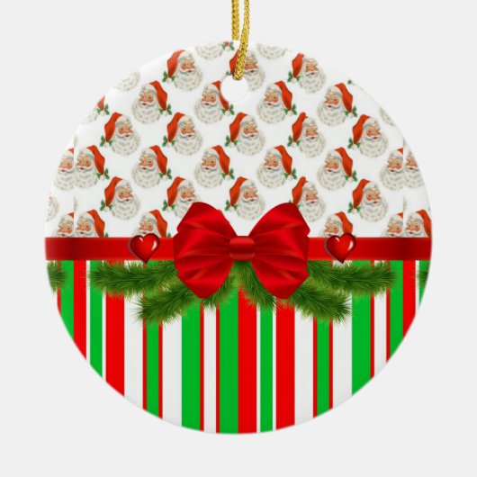 Ornament kerstcirkel, Santa Stripe (Voorkant)