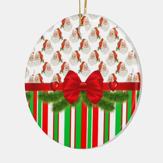 Ornament kerstcirkel, Santa Stripe (Links)