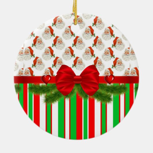 Ornament kerstcirkel, Santa Stripe (Achterkant)