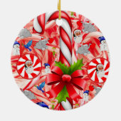 Ornament kerstcirkel, snoepsuikerriet (Achterkant)