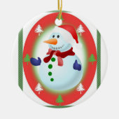 Ornament kerstcirkel, Snowman (Voorkant)